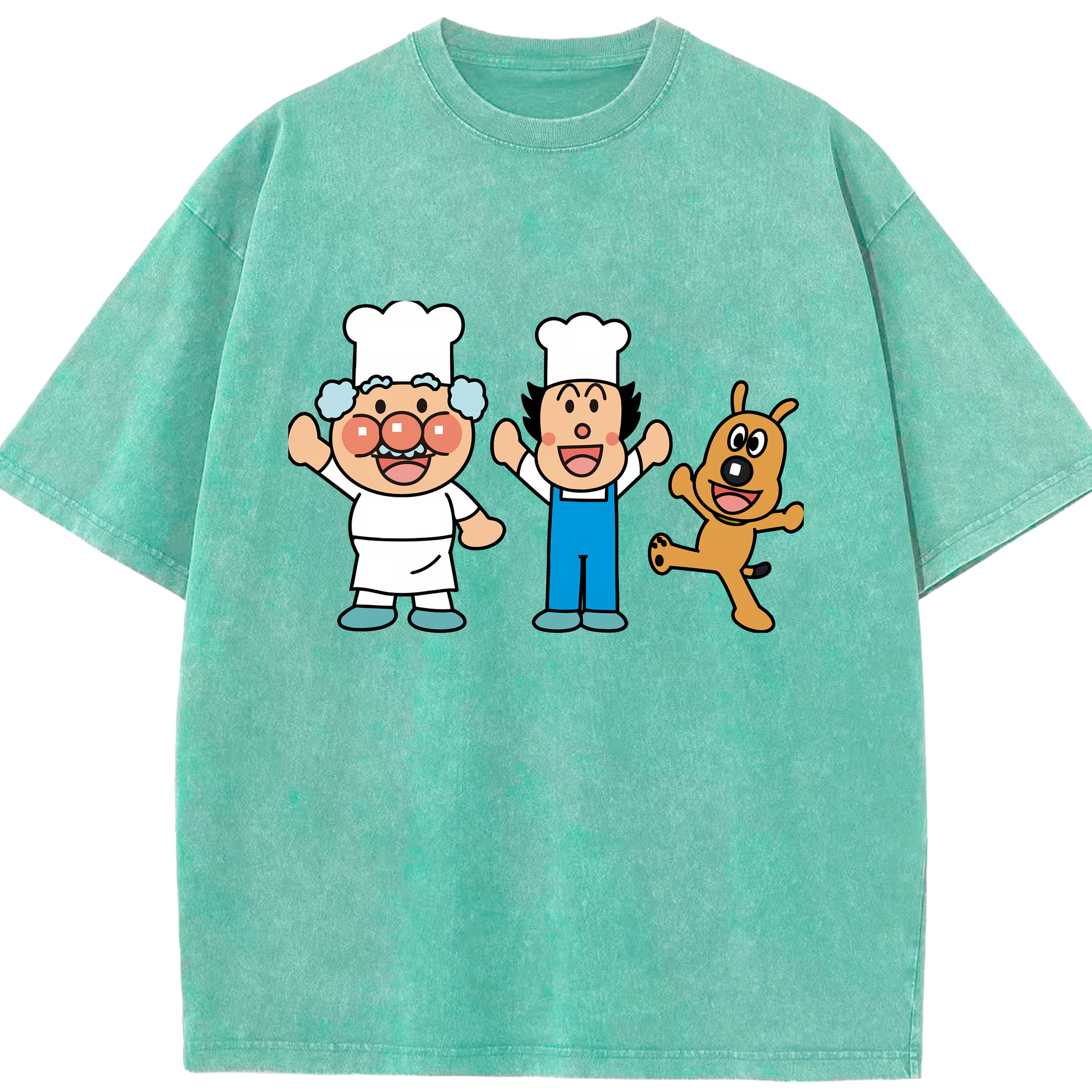 （画像用） アンパンマン Anpanman 綿100% ヴィンテージ風 半袖Tシャツ（フロントプリント）